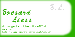 bocsard liess business card